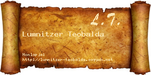 Lumnitzer Teobalda névjegykártya
